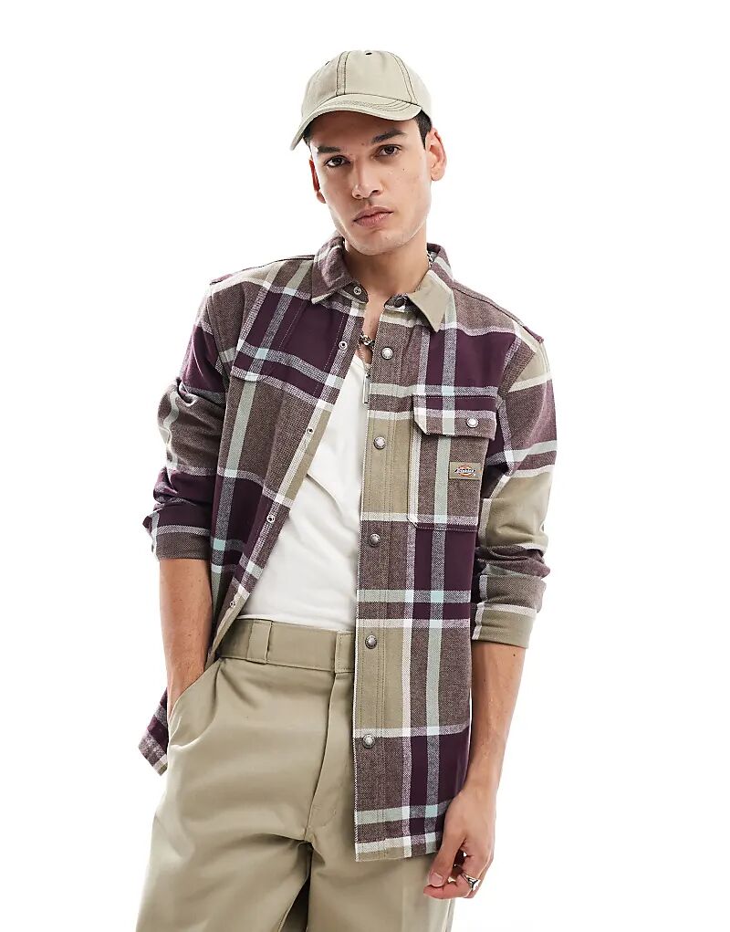 

Рубашка в крупную клетку ниммонс зеленого цвета Dickies