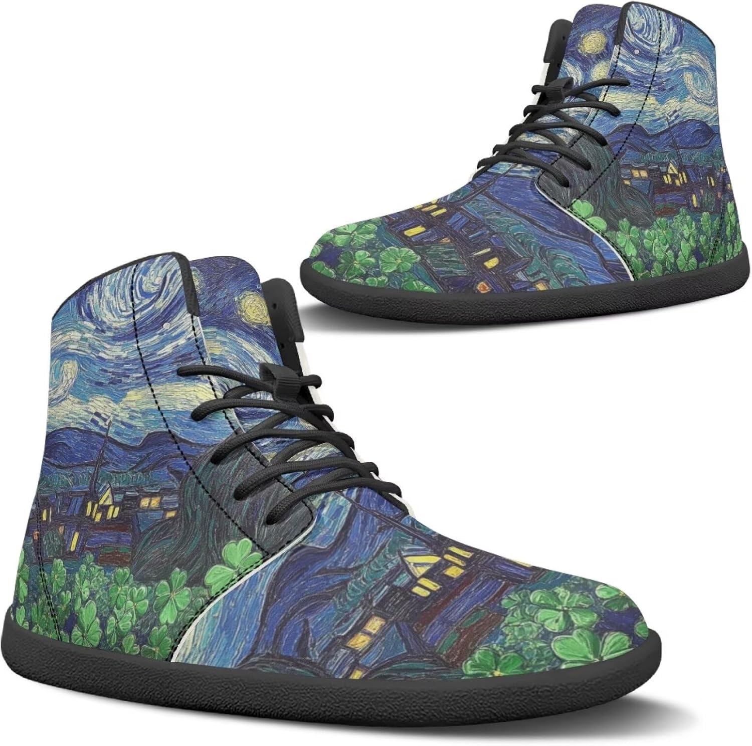 

Мужские широкие высокие кеды-босоножки, женские кроссовки для ходьбы с нулевым уклоном, повседневные кроссовки с амортизированной поддержкой голеностопа, черная подошва, размер 5-13,5 Qoiuvncy