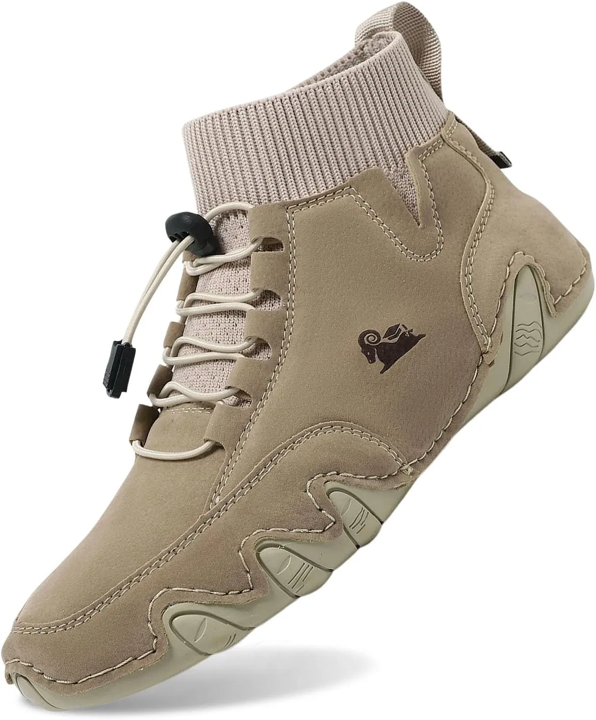 Обувь для ходьбы босиком унисекс кожаная Generisch, B01 Khaki — фото 2