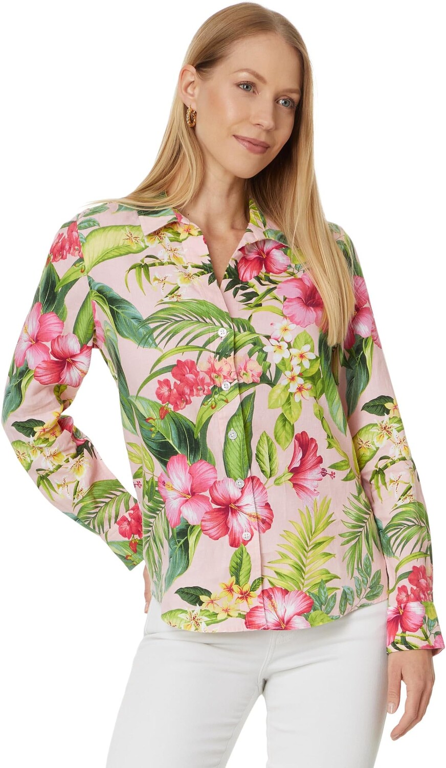 

Рубашка Tommy Bahama Grand Villa LS Shirt, цвет Malibu Peach