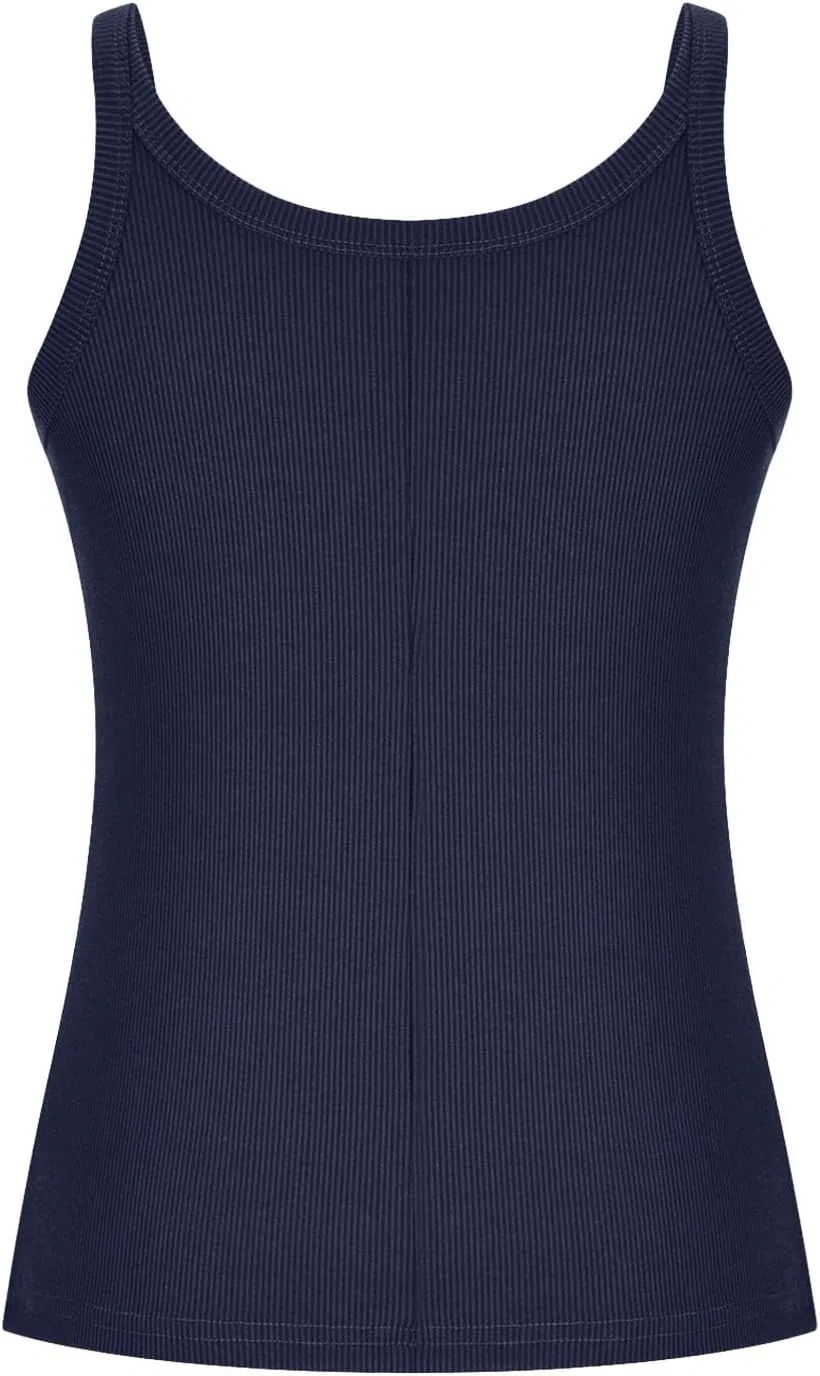 Женский топ-борцовка Ribbed, Navy, S — фото 4