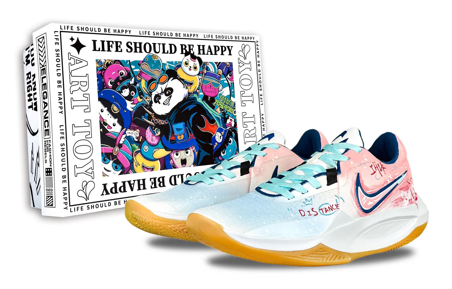 

Nike Баскетбольные кроссовки Precision 6, низкие, мужские, синие/розовые