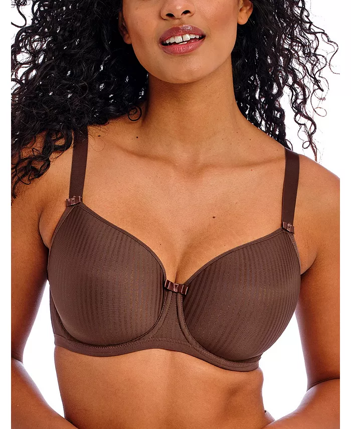 

Бюстгальтер балконет на косточках Idol Underwire Moulded с футболкой Freya, коричневый/бежевый