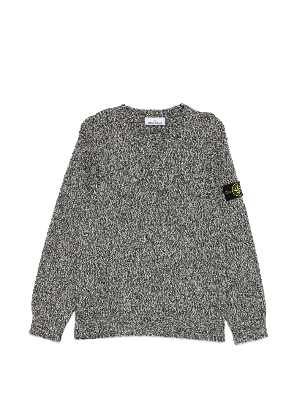 Свитер с нашивкой-компасом Stone Island, серый