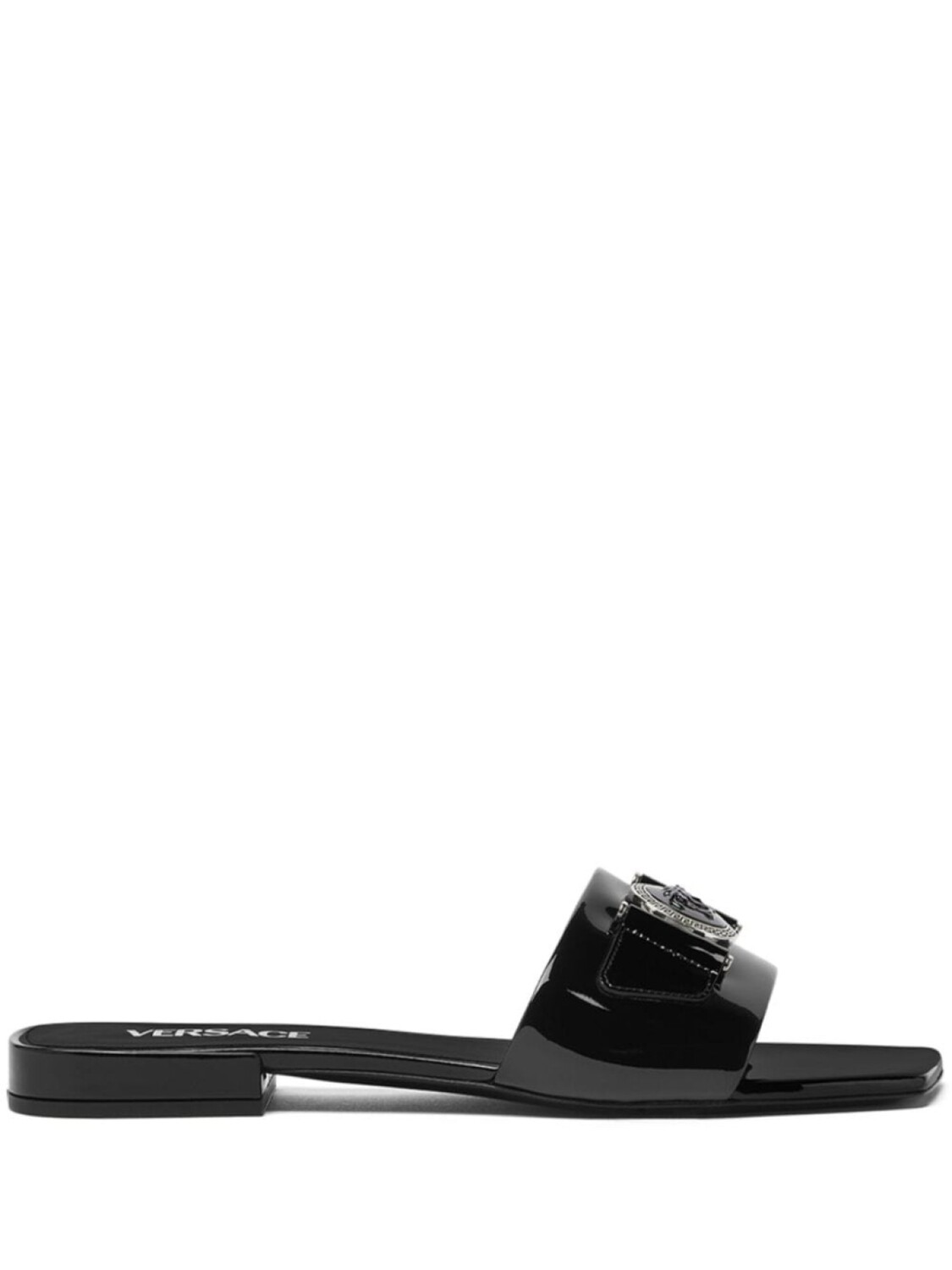 

Versace лакированные сандалии с декором Medusa, черный