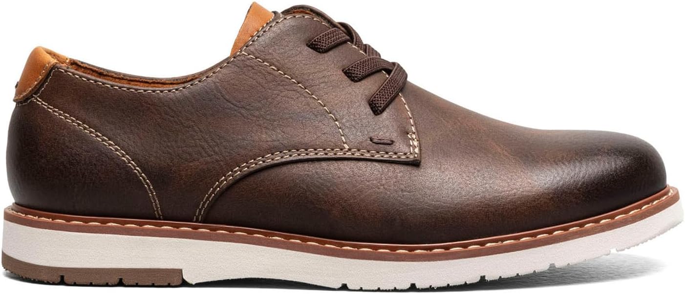 Детские оксфорды Florsheim Boys Vibe с простым носком (малыши/младшие дети/старшие дети), Brown Crazy Horse — фото 2
