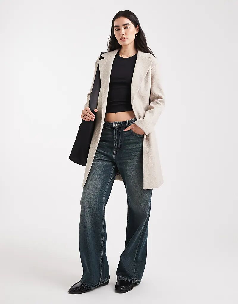 

Пальто New Look без подкладки кремового цвета