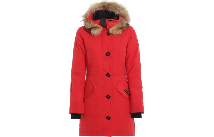

Женский пуховик Canada Goose, красный