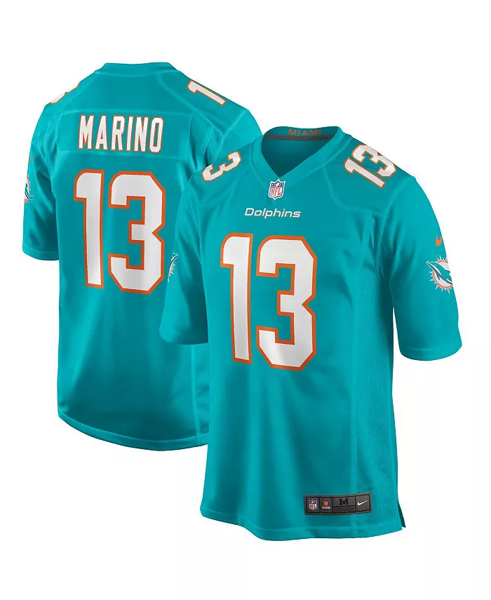 

Мужская футболка Dan Marino Aqua Miami Dolphins Game Retired Player Jersey Nike