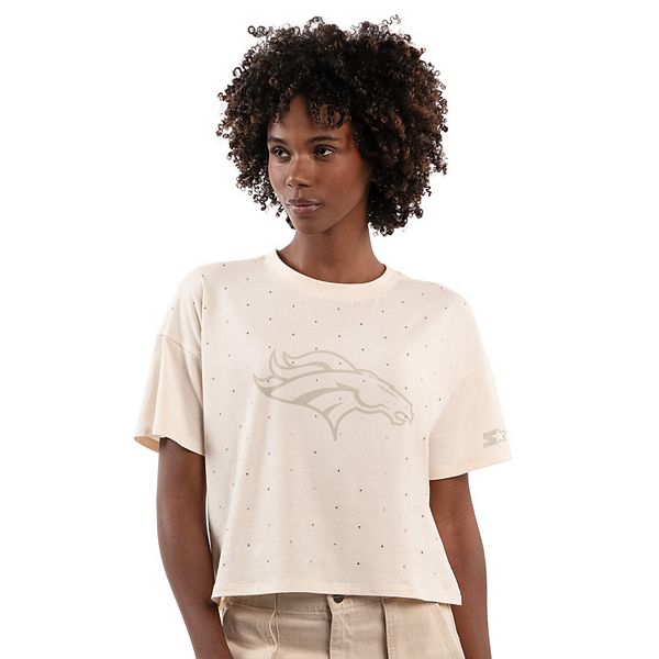 

Женская футболка boxy cropped denver broncos с пайетками Starter