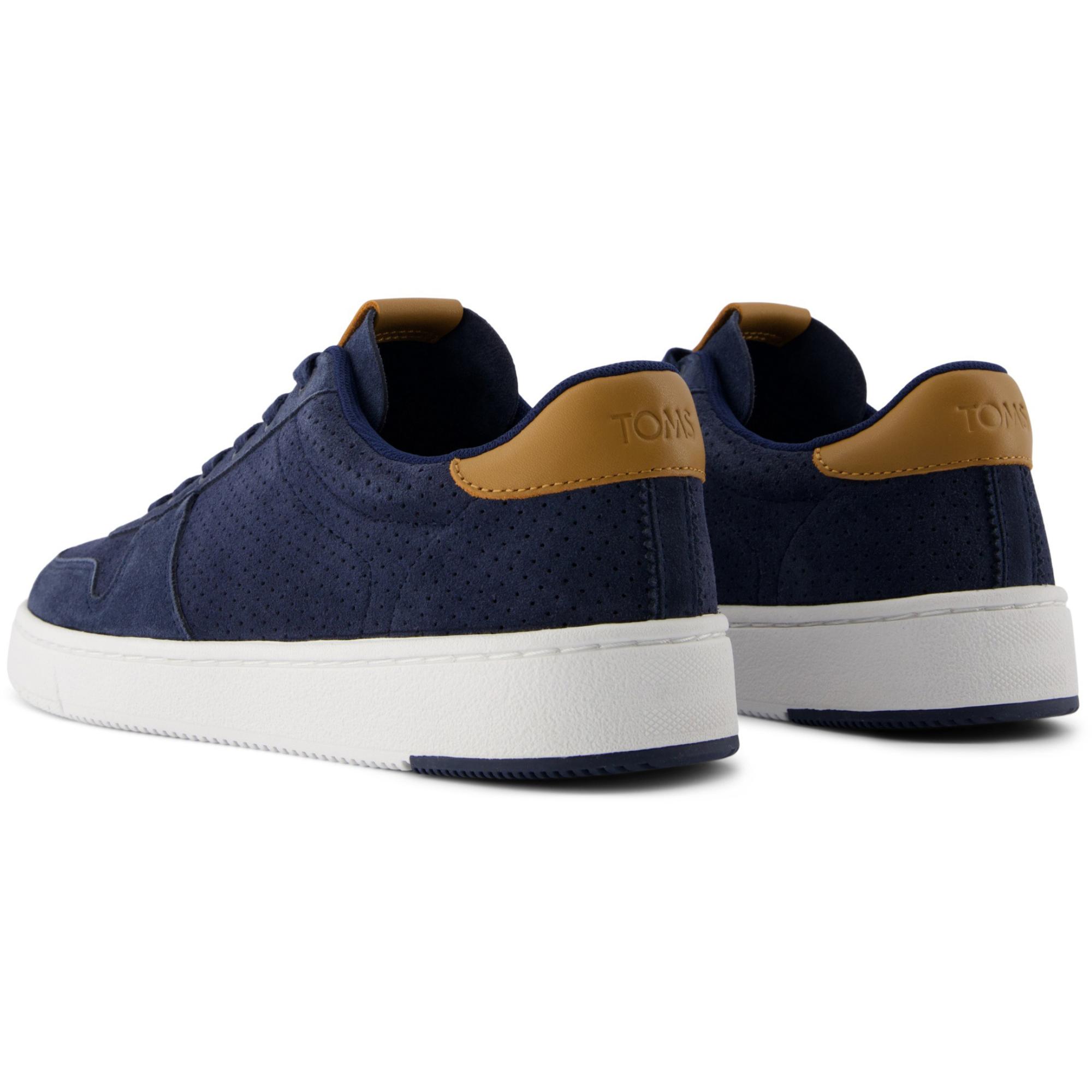 Мужские кроссовки TRVL LITE Court Shoes Toms, Navy Mirco Perforated Suede — фото 4