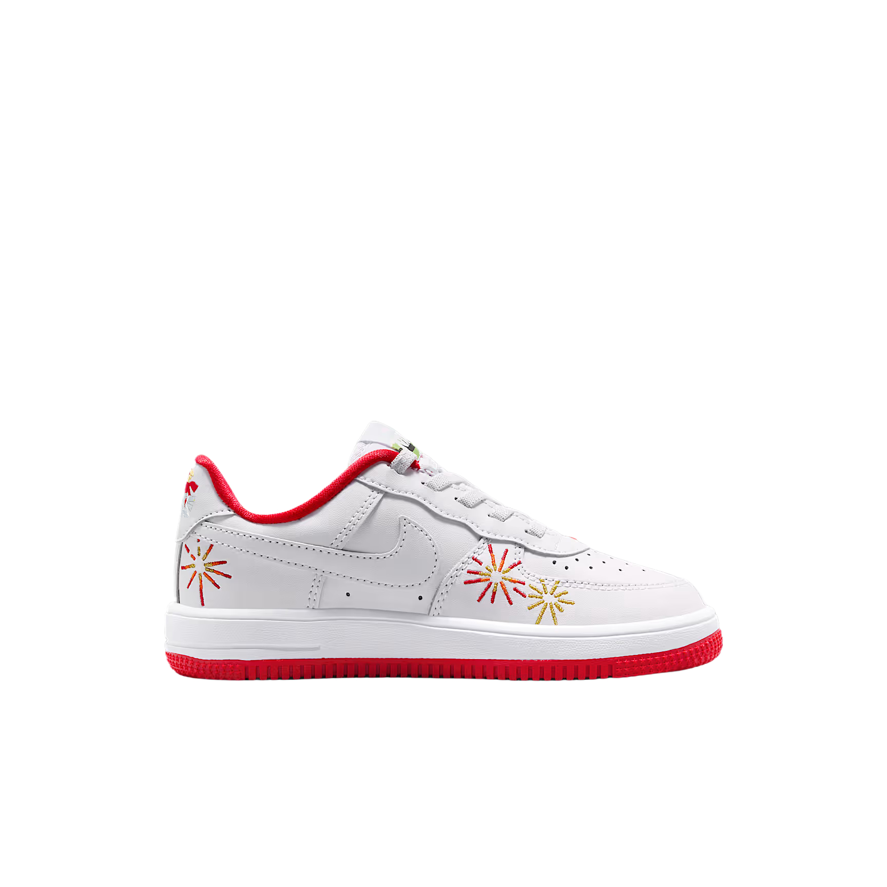 Force 1 Low EasyOn низкие кроссовки для тренировок детские Nike, белый/белый/university красный/белый — фото 3