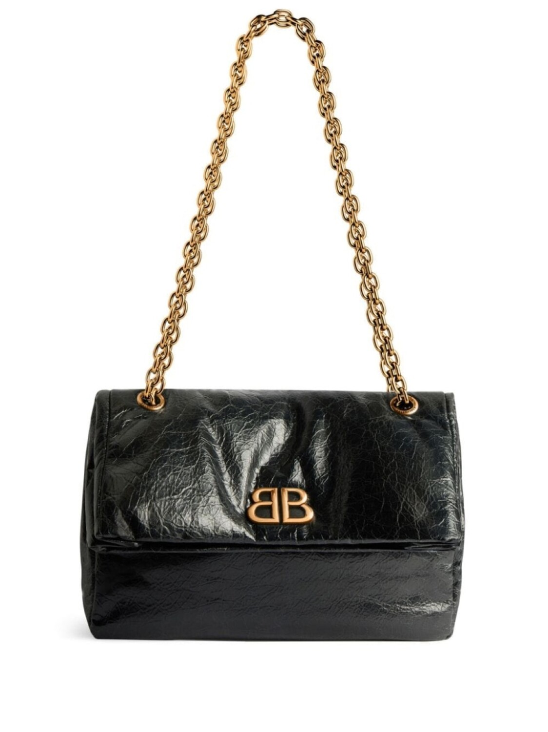 

Маленькая сумка Balenciaga Monaco с ремнем-цепочкой, черный