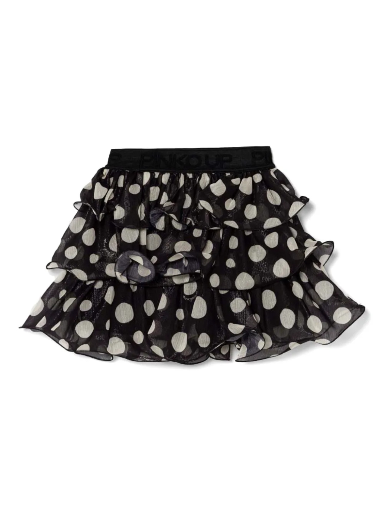 

Юбка Pinko Kids с принтом в горошек, черный