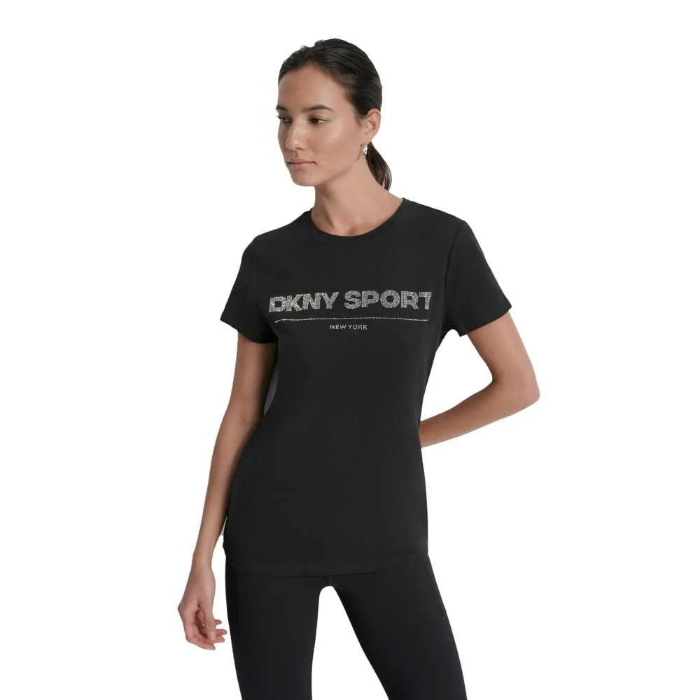 

Футболка DKNY Sport Rhinestone Logo, черный