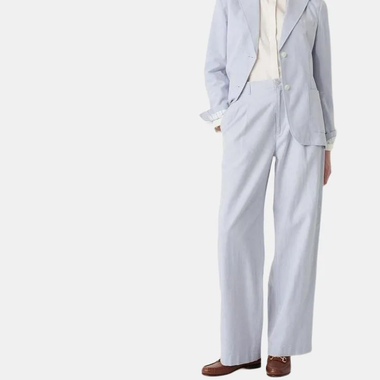 UNIQLO Брюки casual INES DE LA FRESSANGE для женщин, светло-серые — фото 3