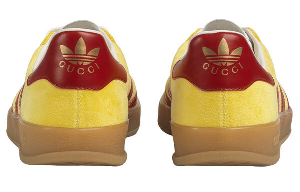 Кроссовки adidas x gazelle 'yellow velvet' Gucci, желтый — фото 3