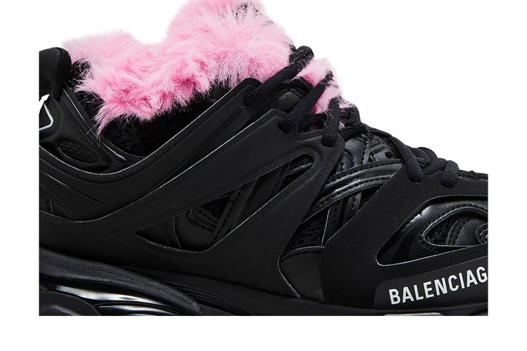 Кроссовки Balenciaga Wmns Track Sneaker 'Fake Fur - Black Pink', черный — фото 2