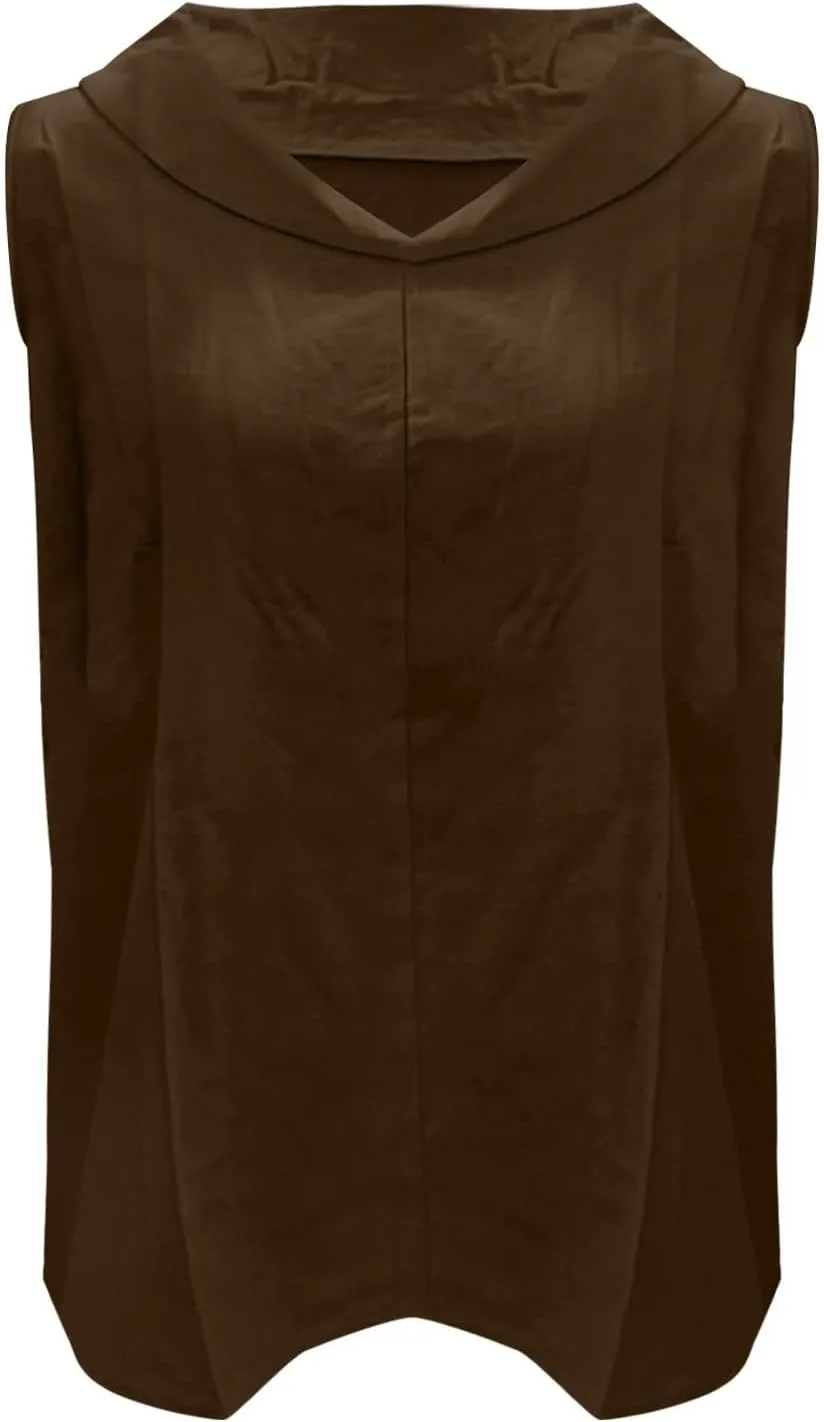 

GOKKILRW Женская льняная майка Loose Lightweight Casual Sleeveless