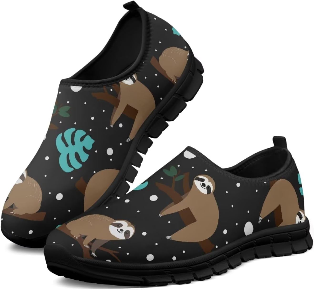 

Мужские кроссовки Hresuewn, мягкие и комфортные, спортивная обувь, дышащие, для ходьбы, тенниса и бега, модный принт, Sloth Palm Leaf