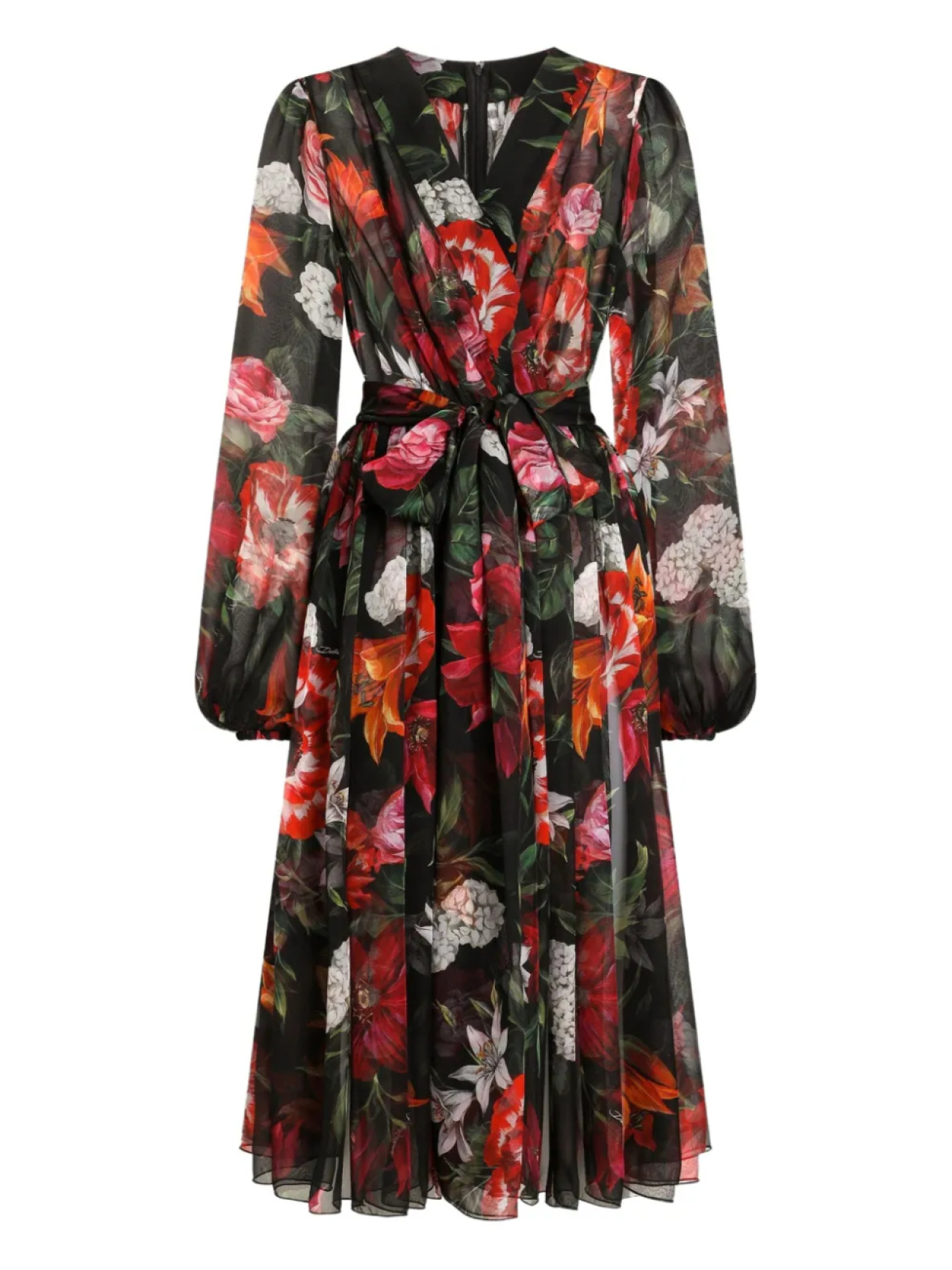 

Dolce & Gabbana шелковое платье миди, черный