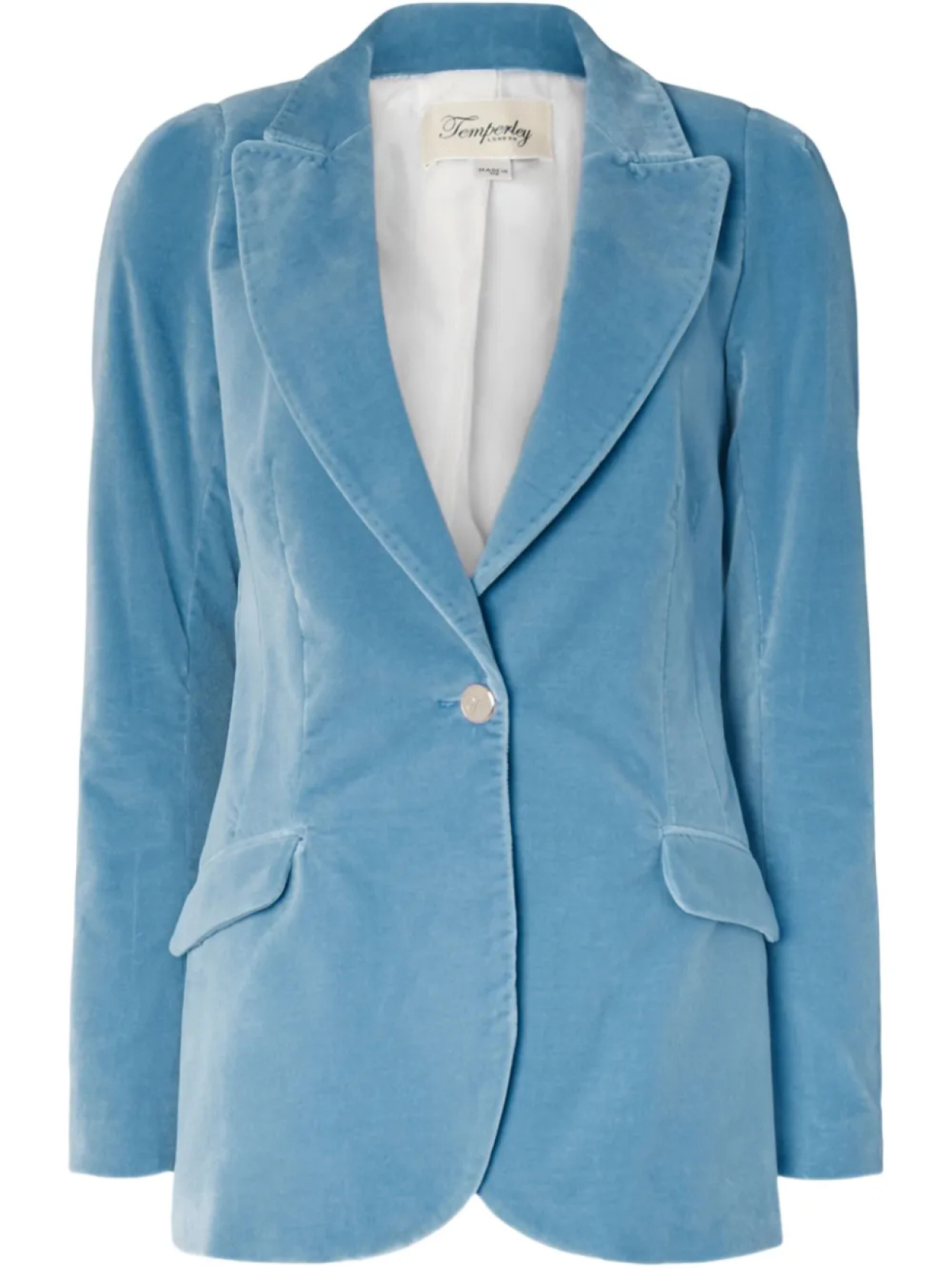 

Бархатный блейзер Temperley London Clove, синий