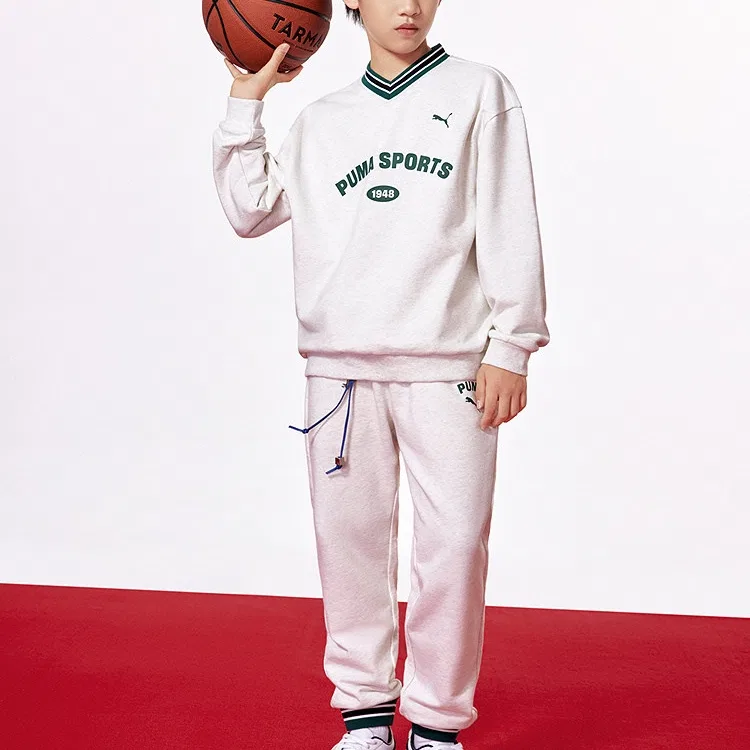Детский спортивный костюм PUMA Kids Casual Sportswear светло-серый — фото 4