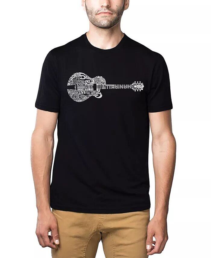 

Футболка мужская премиум-класса Word Art - Country Guitar LA Pop Art, черный