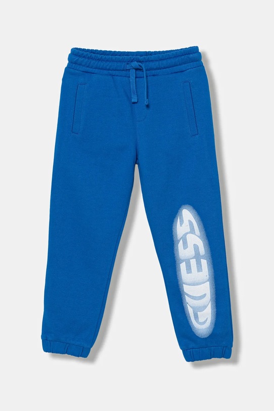 

Детские хлопковые спортивные брюки Guess, синий