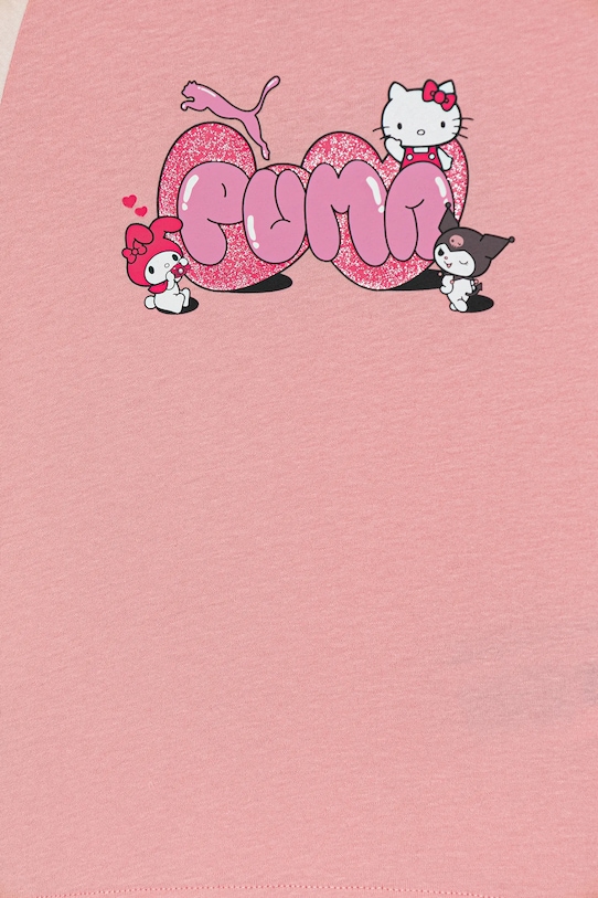 Детская хлопковая футболка HELLO KITTY & FRIENDS Slim Tee Puma, розовый — фото 3