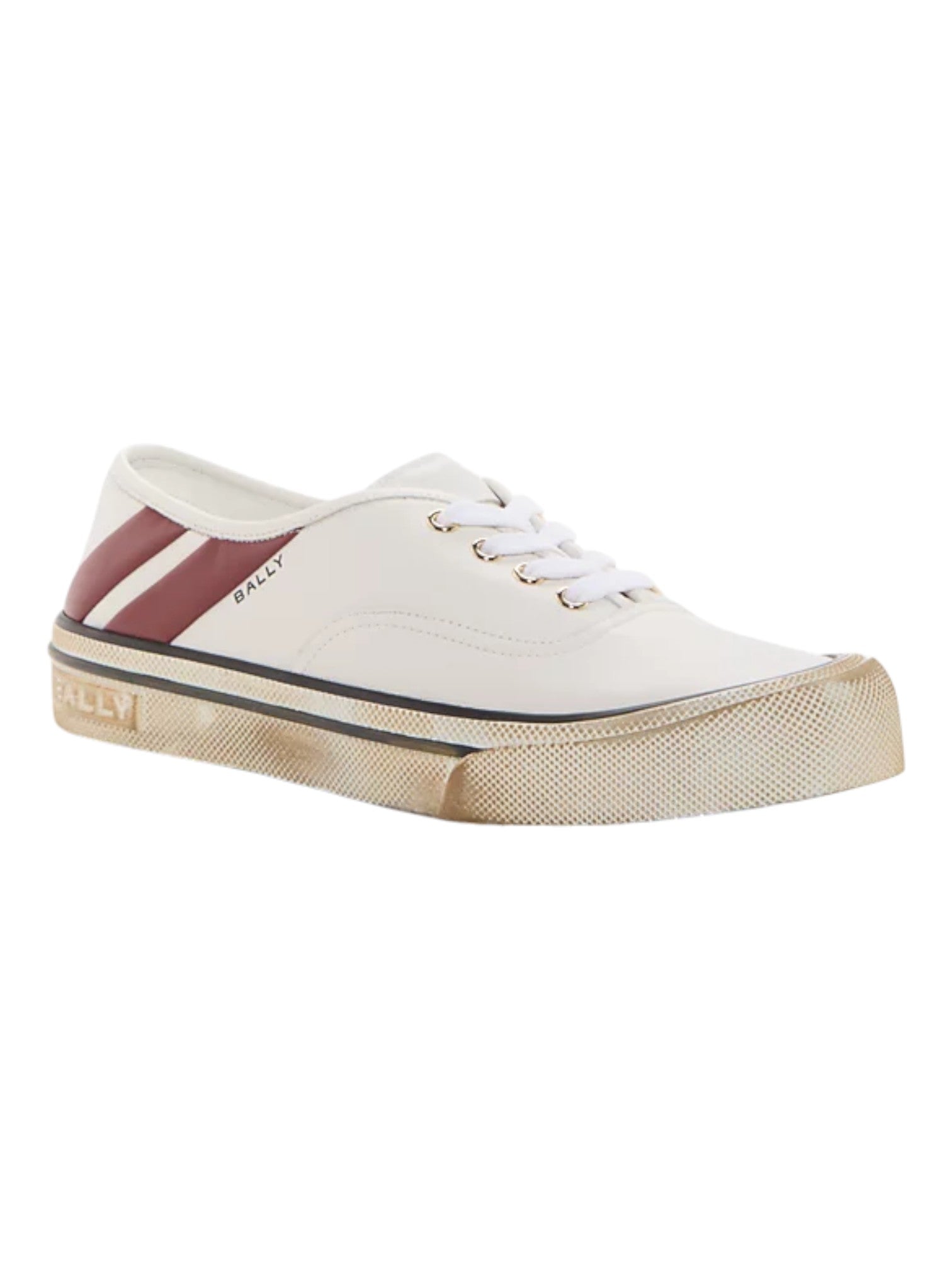 

Bally Lyder 6305875 Мужские белые/красные кожаные кроссовки