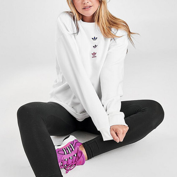 Толстовка женская белая Adidas Originals — фото 2