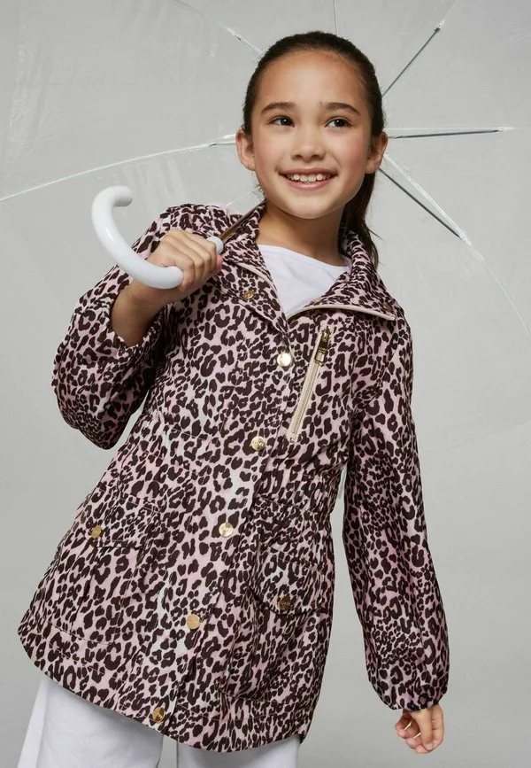 Легкая дождевая куртка стандартного кроя Lipsy, Pink Leopard Print — фото 4