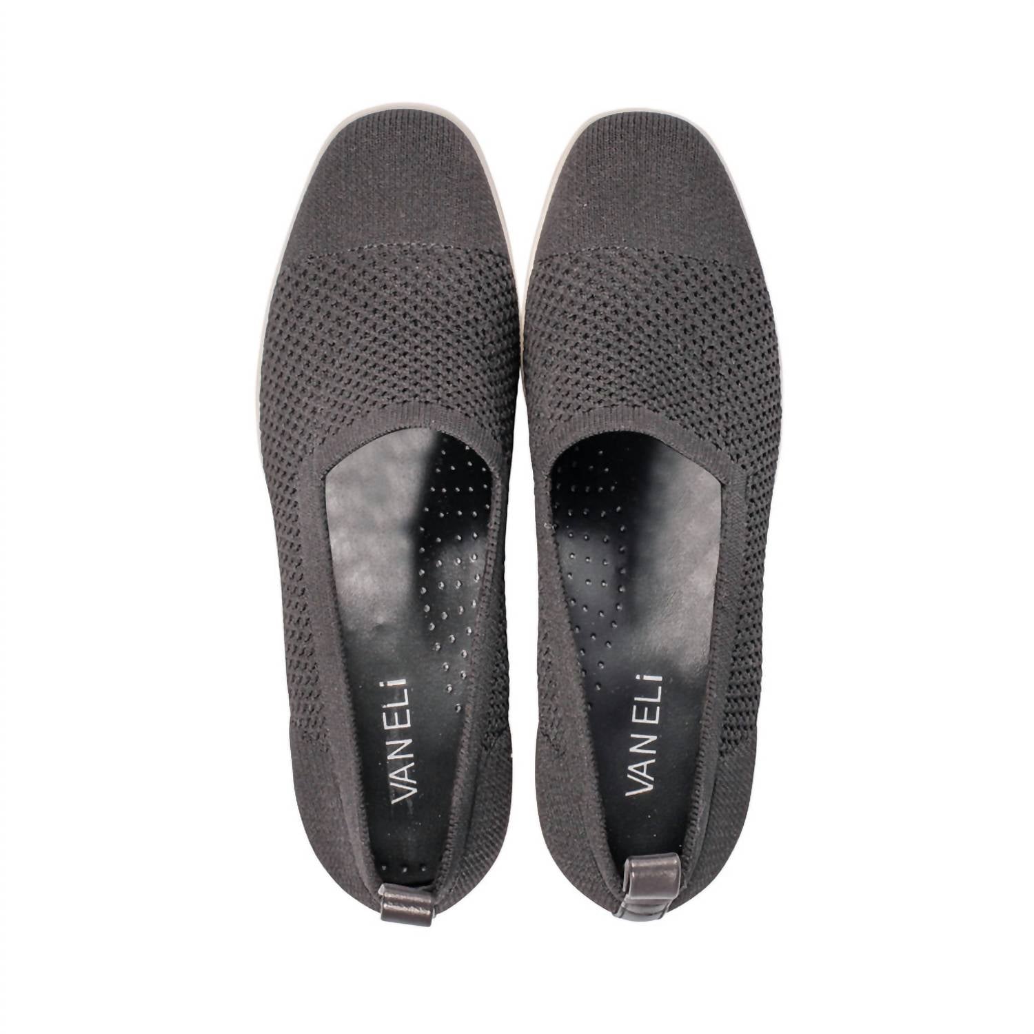 Женские босоножки Galen Wedges из черного эластичного трикотажа VANELi — фото 2