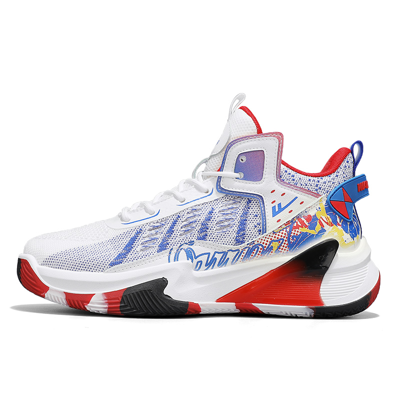 

Баскетбольные кроссовки мужские низкие синие WARRIOR, белый королевский синий