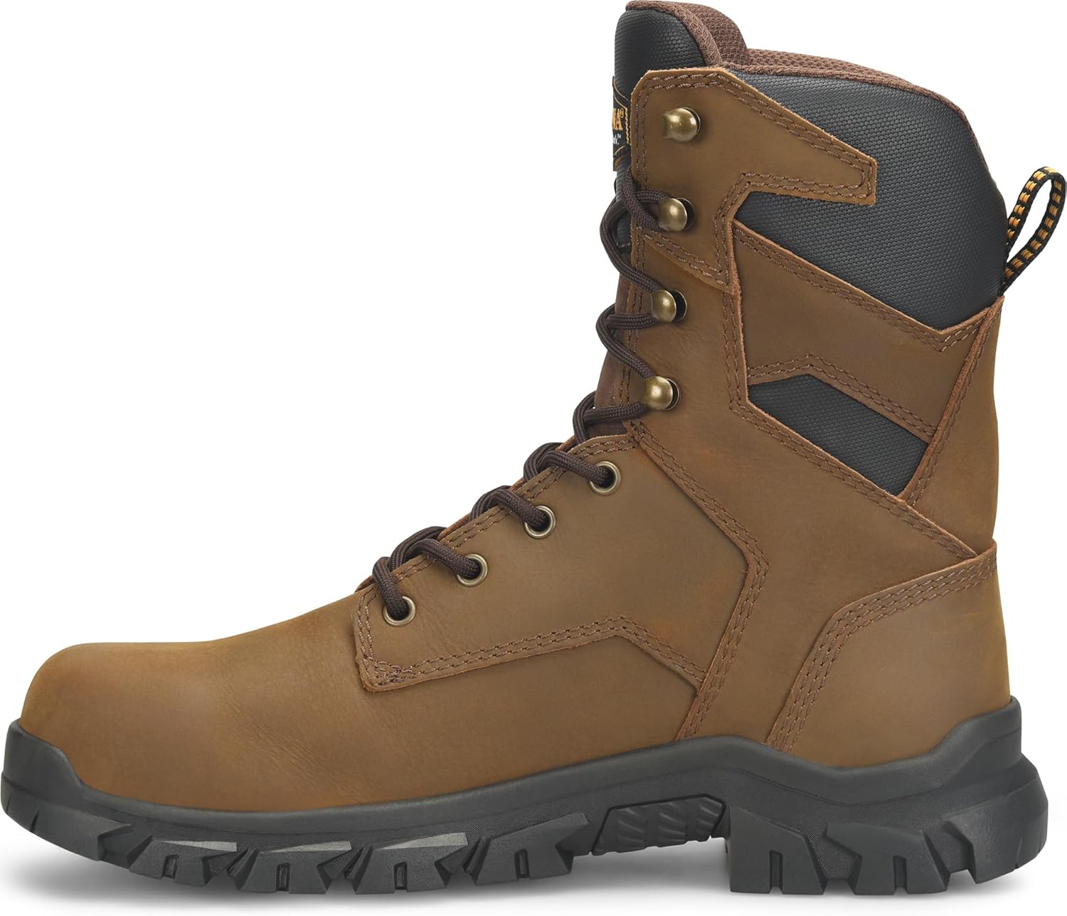 Мужские ботинки Carolina Boots Gruntz с водонепроницаемым стальным носком, размер 8, прочная кожа, противоскользящая подошва, идеально подходят для строительства, коричневый — фото 2
