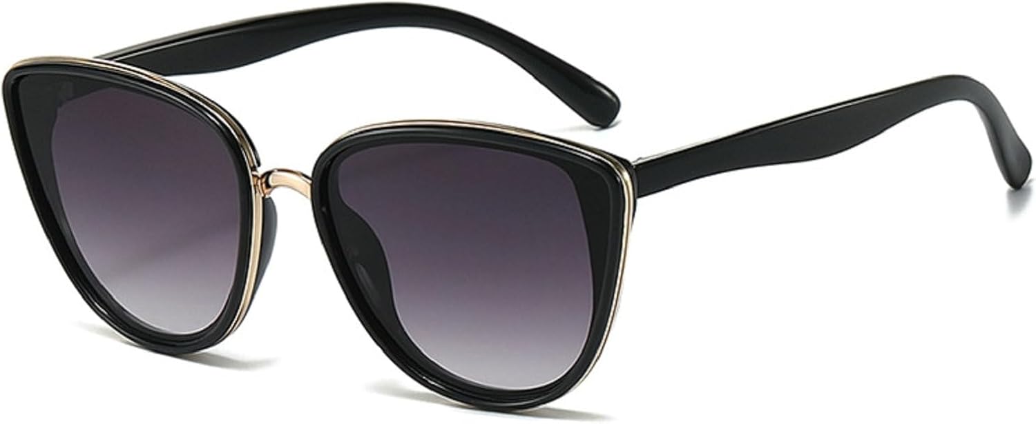 

Винтажные солнцезащитные очки «кошачий глаз» для женщин, популярные модные зеркальные очки с защитой от УФ-излучения UV400, дизайнерские очки класса люкс для женщин, модель 2329 Melrose, Grey