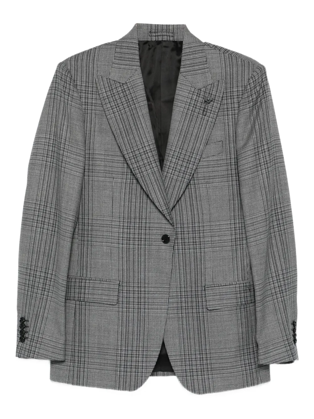 

Однобортный пиджак в клетку Lardini, серый