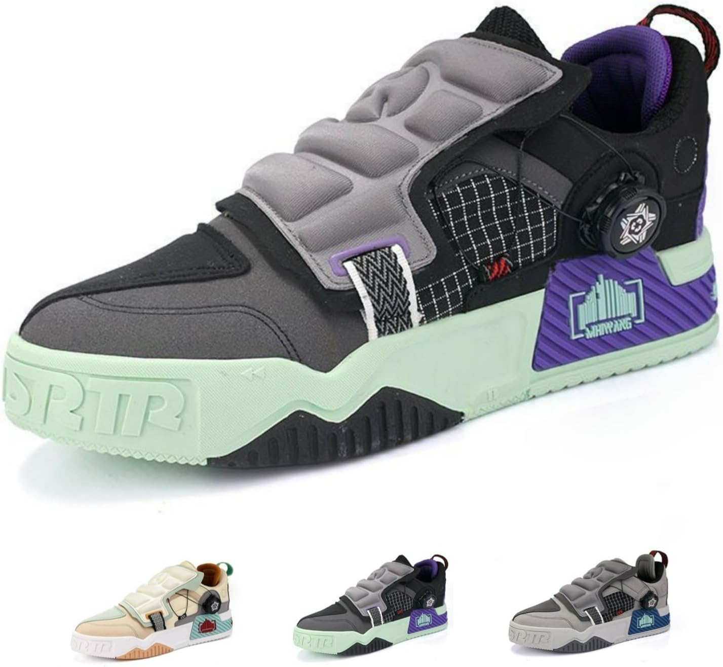 

Мужские ретро-кроссовки MACEFIL, повседневные, с массивной платформой, модные, стиль «папиные кроссовки», не скользящие, удобные, для улицы и прогулок по набережной, черный/зеленый