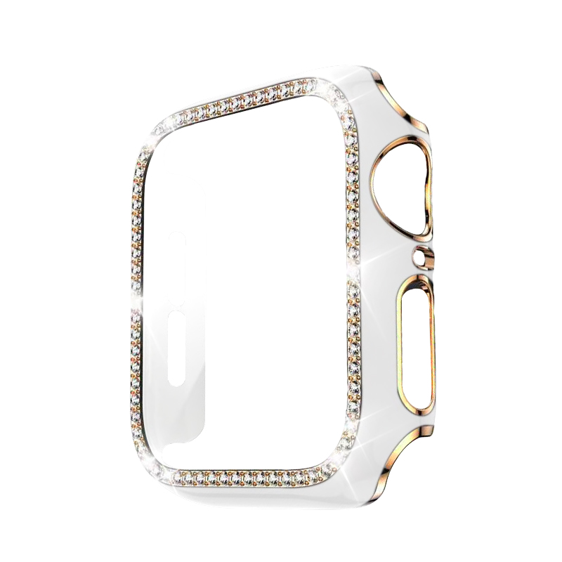 

CHENSONG Часы Protective Case Apple PC Plastic Case Material Apple Watch9/iwatch8/SE/6/5/4, Gold Penh Protective Case - White Gold