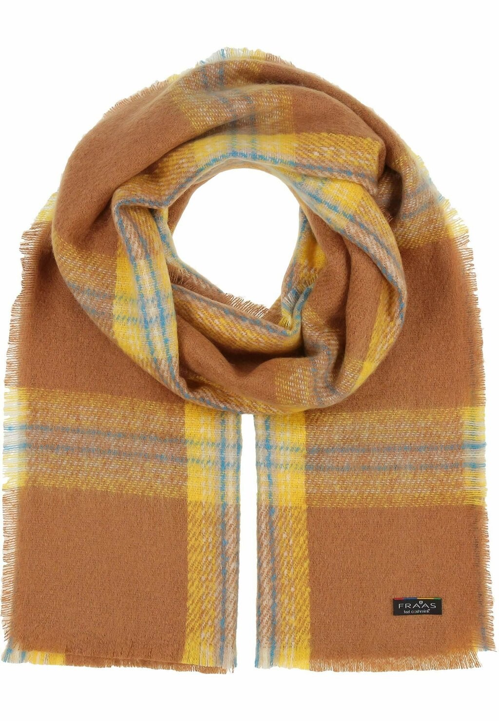 

Шарф XL CHECK CASHMINK MADE IN GERMANY FRAAS, коричневый