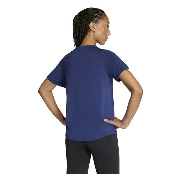Женская футболка для тренировок seamless с круглым вырезом Adidas, Dark Blue — фото 2
