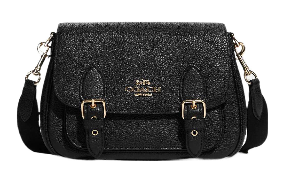 

Сумка через плечо Lucy Pebbled Leather, кросс-боди Trumpets женская черная COACH