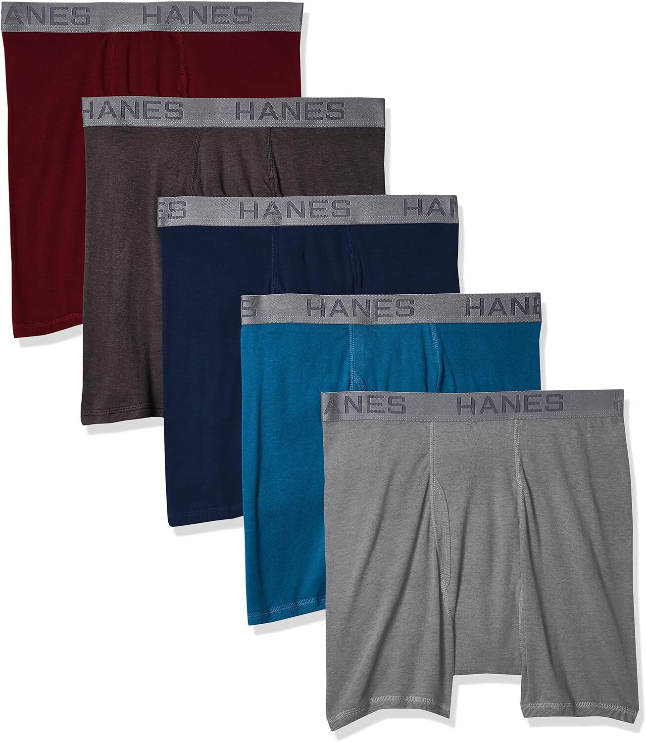

Набор трусов-боксеров Ultimate, 5 шт. Hanes, цвет Indigo Ink/Frontier Blue Pe Heather/Classic Denim