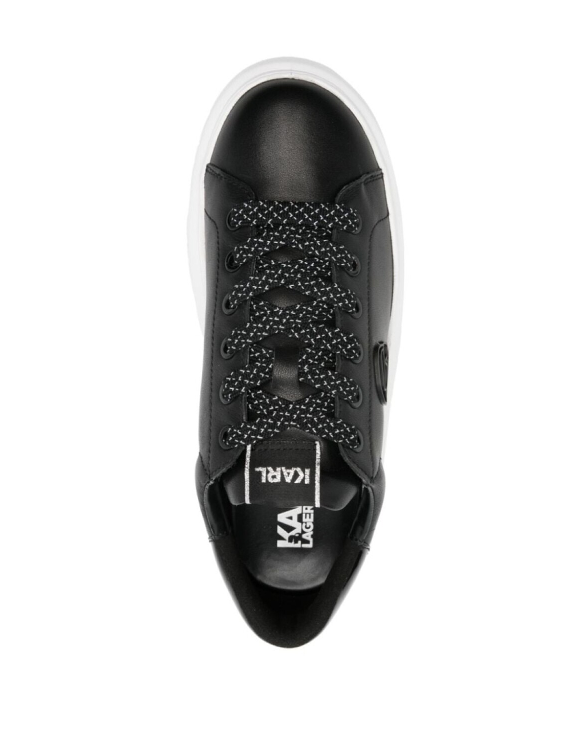 Karl Lagerfeld Ikonik Karl-detailed leather sneakers, черный — фото 4