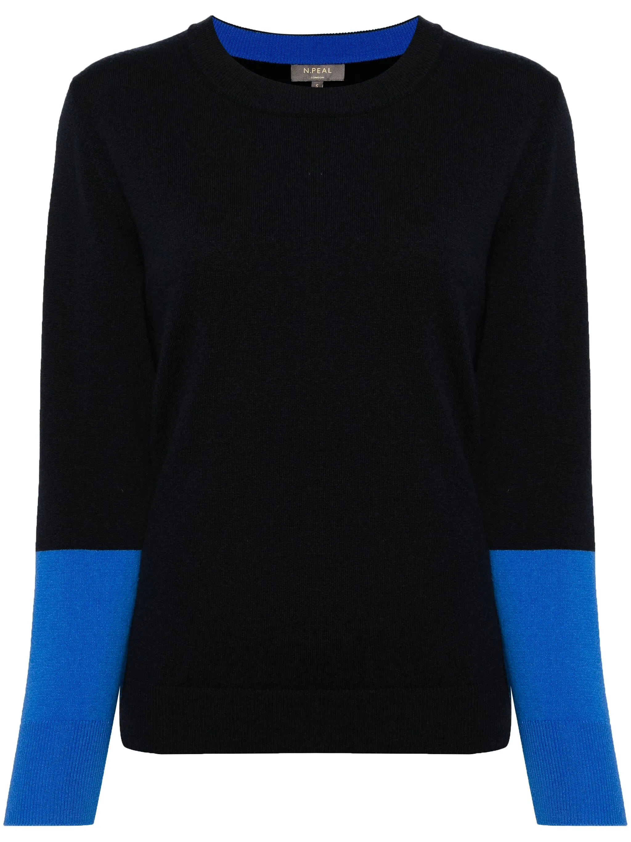 

Кашемировый свитер с круглым вырезом N.Peal, черный