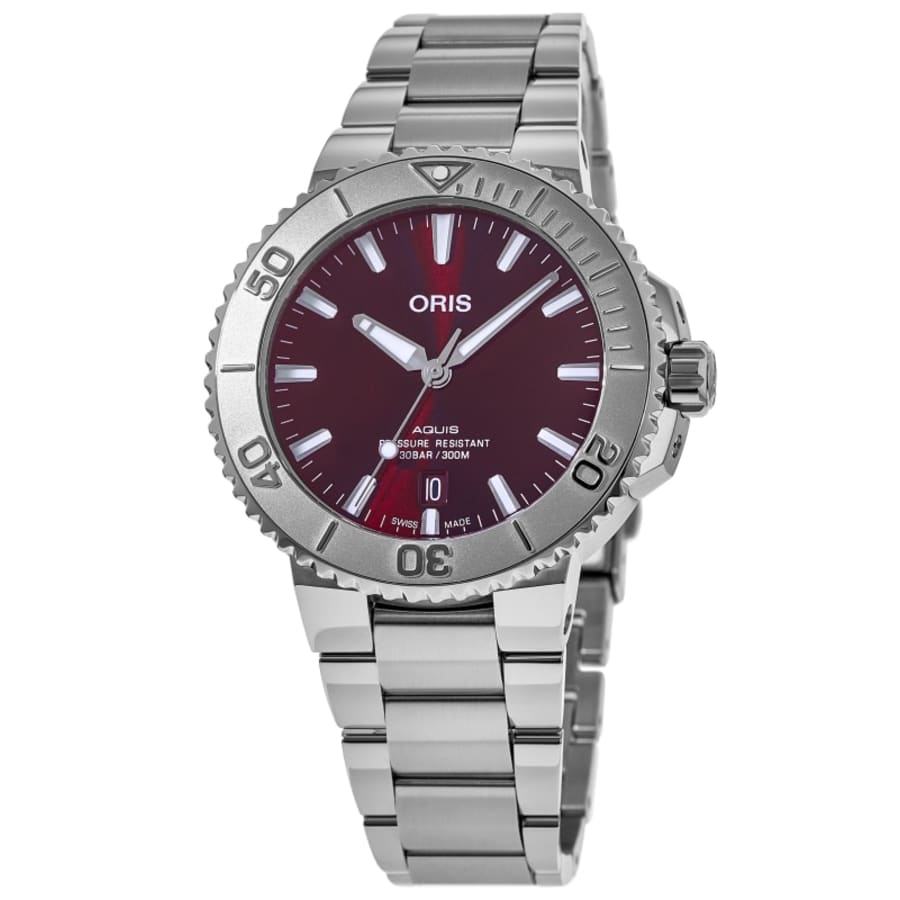 

Oris Aquis Date Красный Вишневый Циферблат Сталь СтальныеМужские Часы