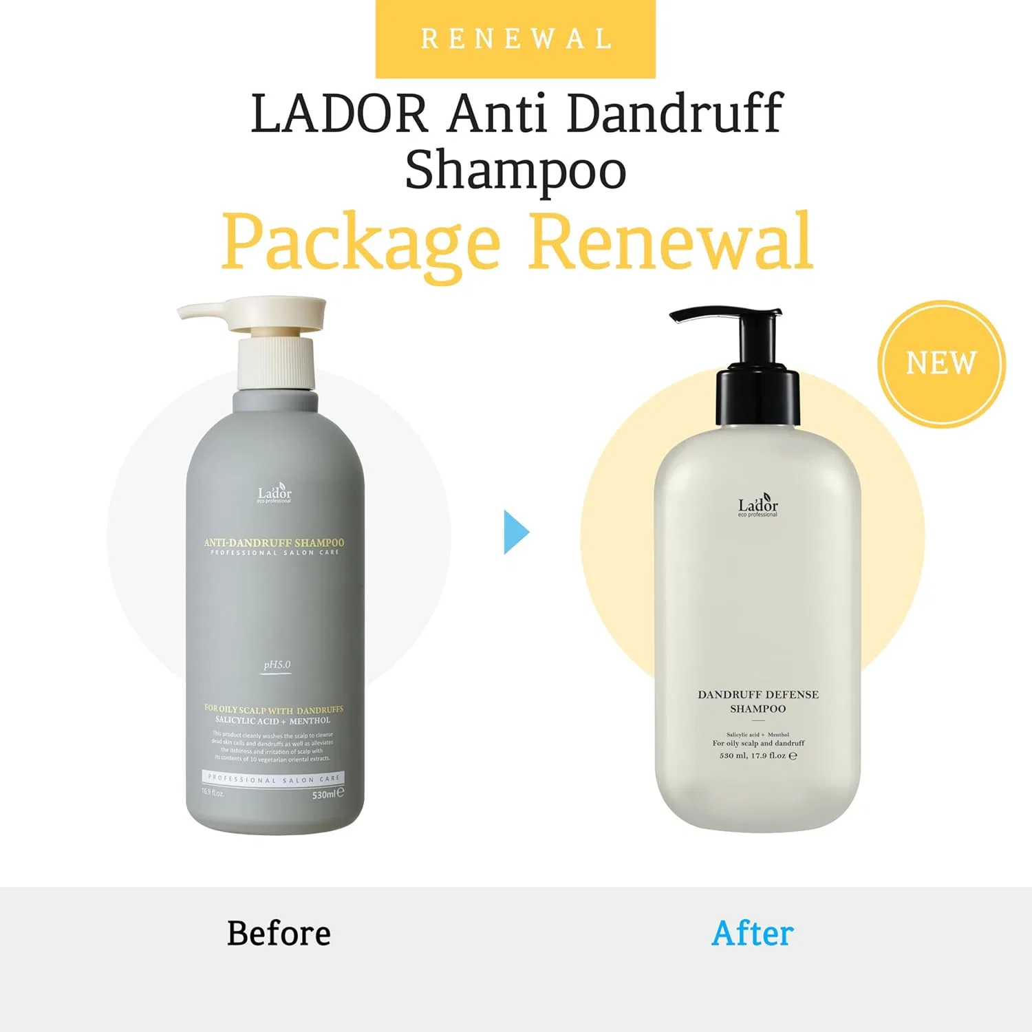 Шампунь против перхоти LA'DOR Anti Dandruff, 530 мл La'Dor — фото 2