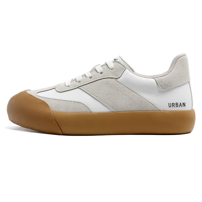 

URBAN AUTHENTIC Скользоустойчивые износостойкие легкие низкие скейтерские кроссовки унисекс бело-серые, цвет White Gray