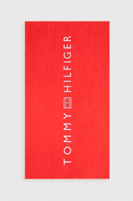 

Хлопковое полотенце Tommy Hilfiger, красный